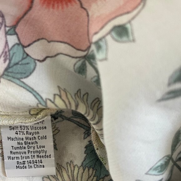JOHNNY WAS Floral Print & Geometric Embroidered Tunic/Top: NWOT! XS (Runs Large) - Picture 8 of 8